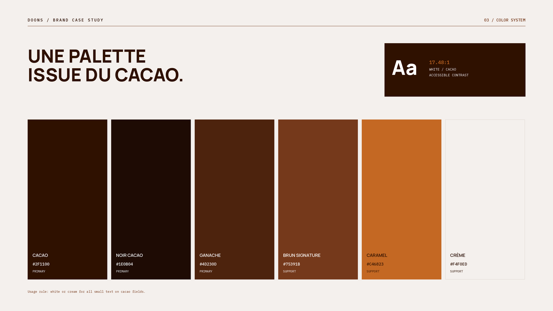 DOONS — palette de couleurs