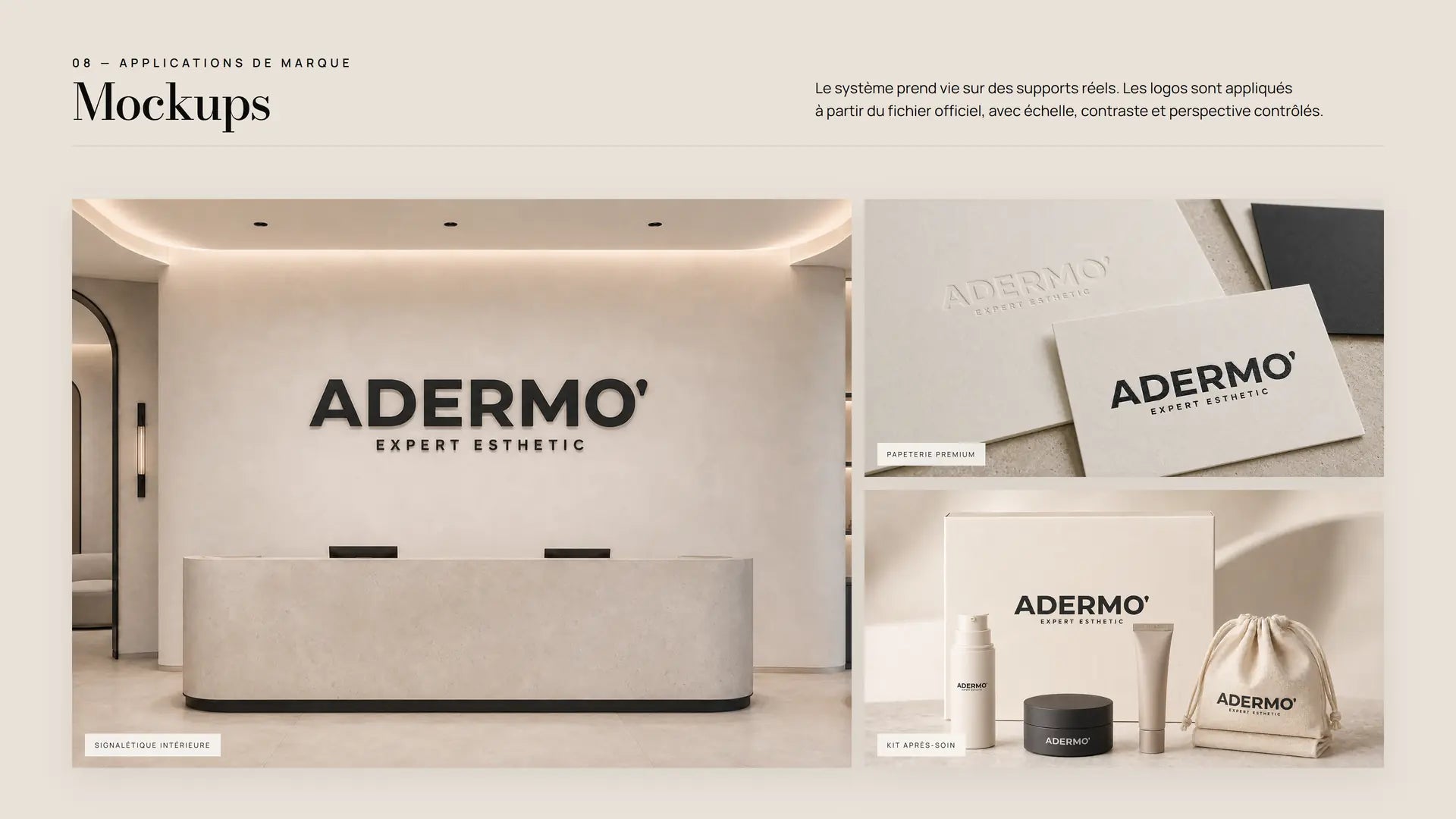 A.DERMO — applications de la marque