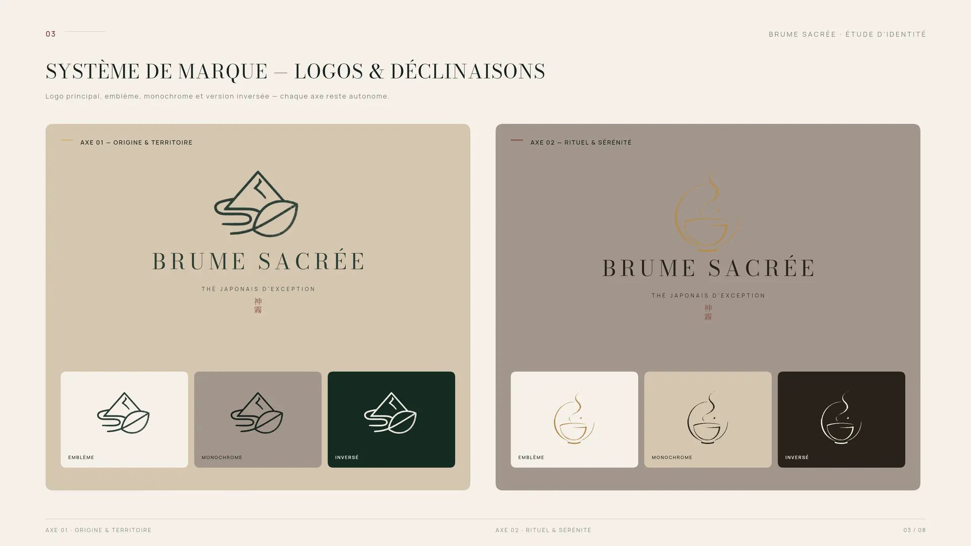 Brume Sacrée — logo et déclinaisons