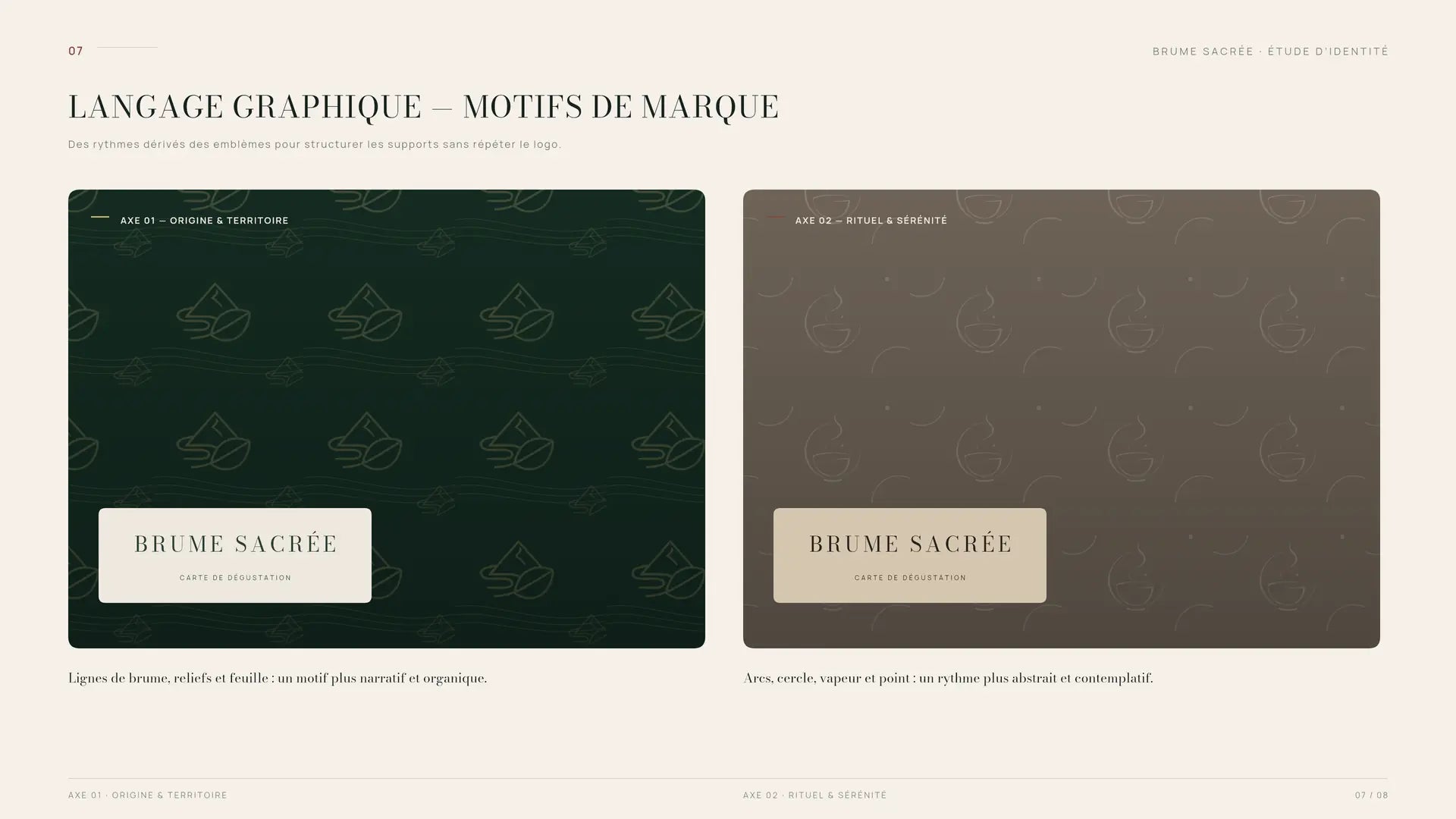 Brume Sacrée — pattern et motif