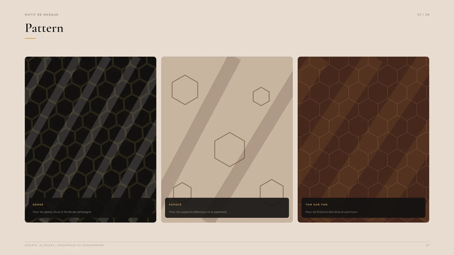 MIELEIM — pattern et motif