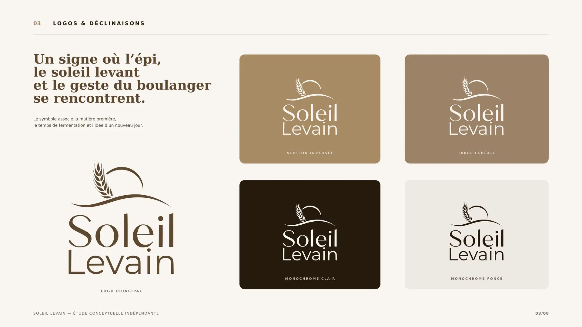 Soleil Levain — logo et déclinaisons