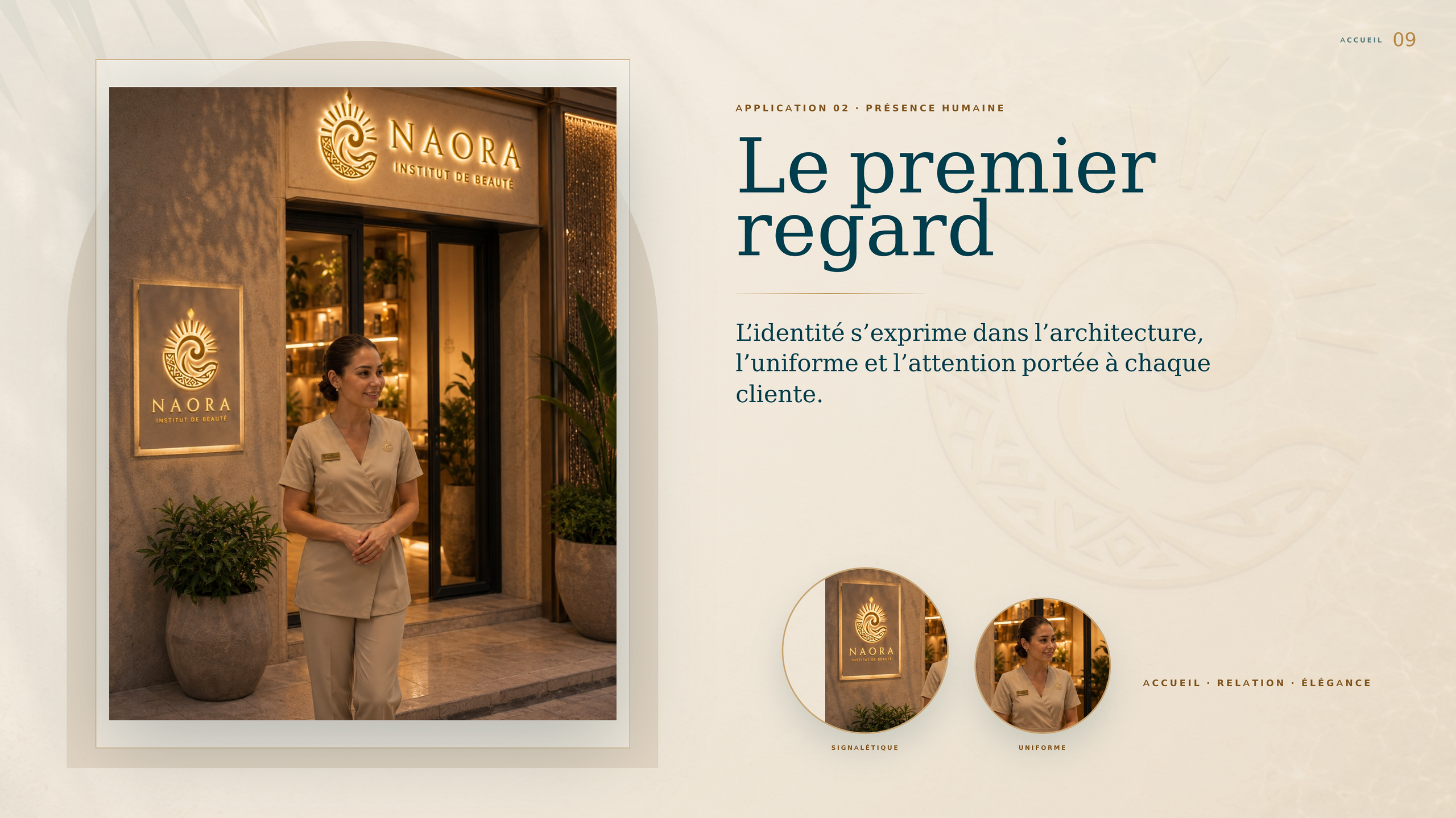 NAORA — accueil et présence de marque