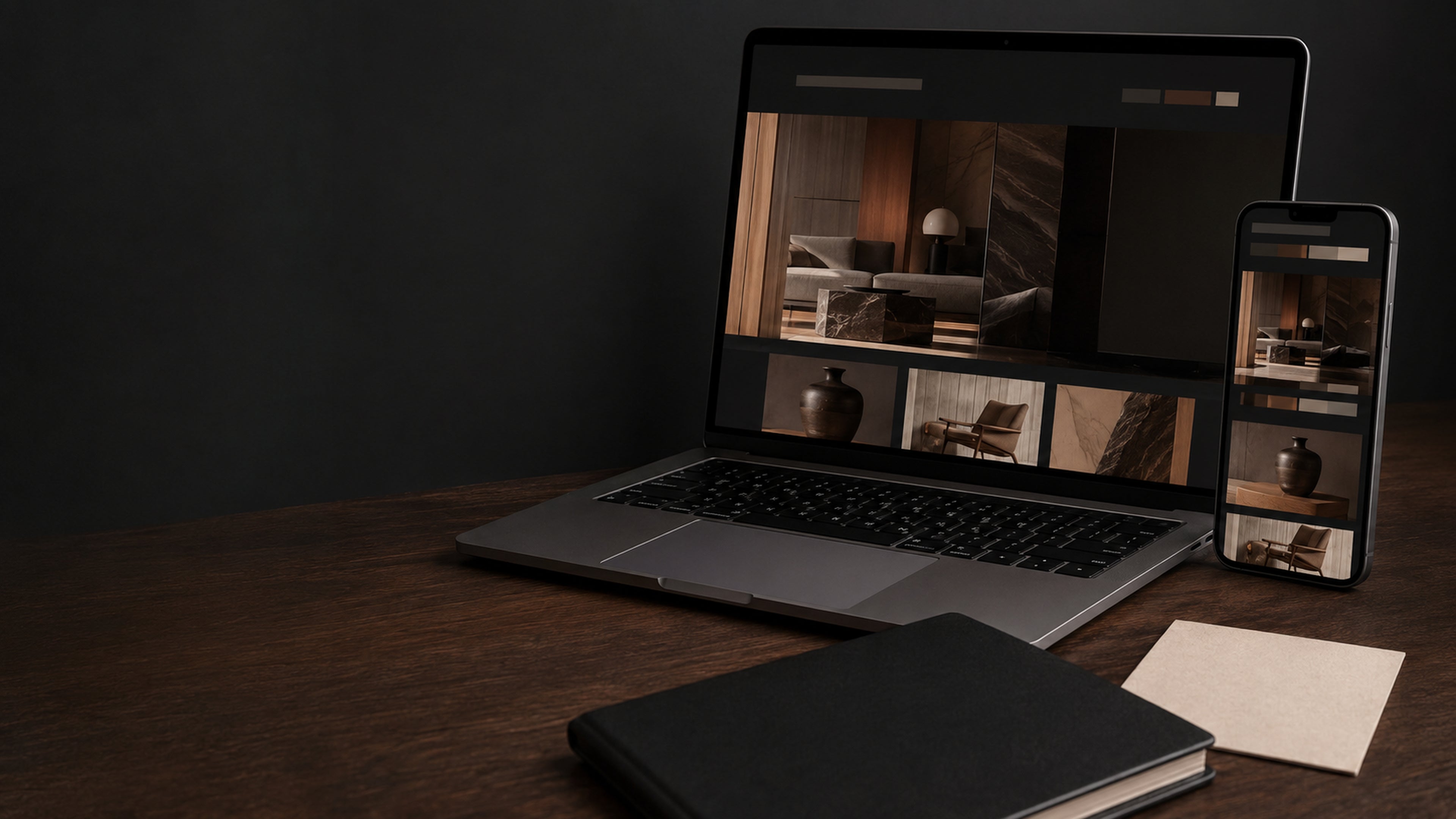 Site vitrine responsive présenté sur ordinateur et mobile